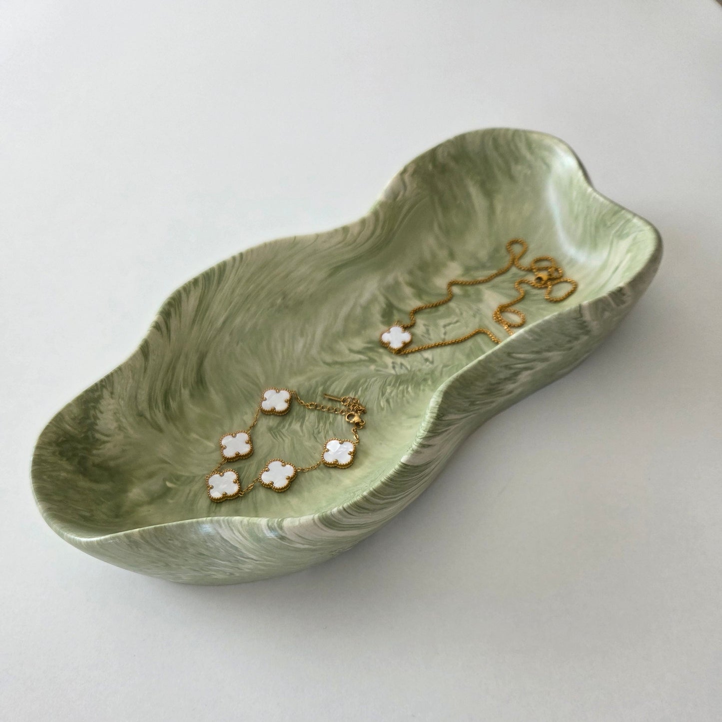 Irregular Green Organic Wave Bowl