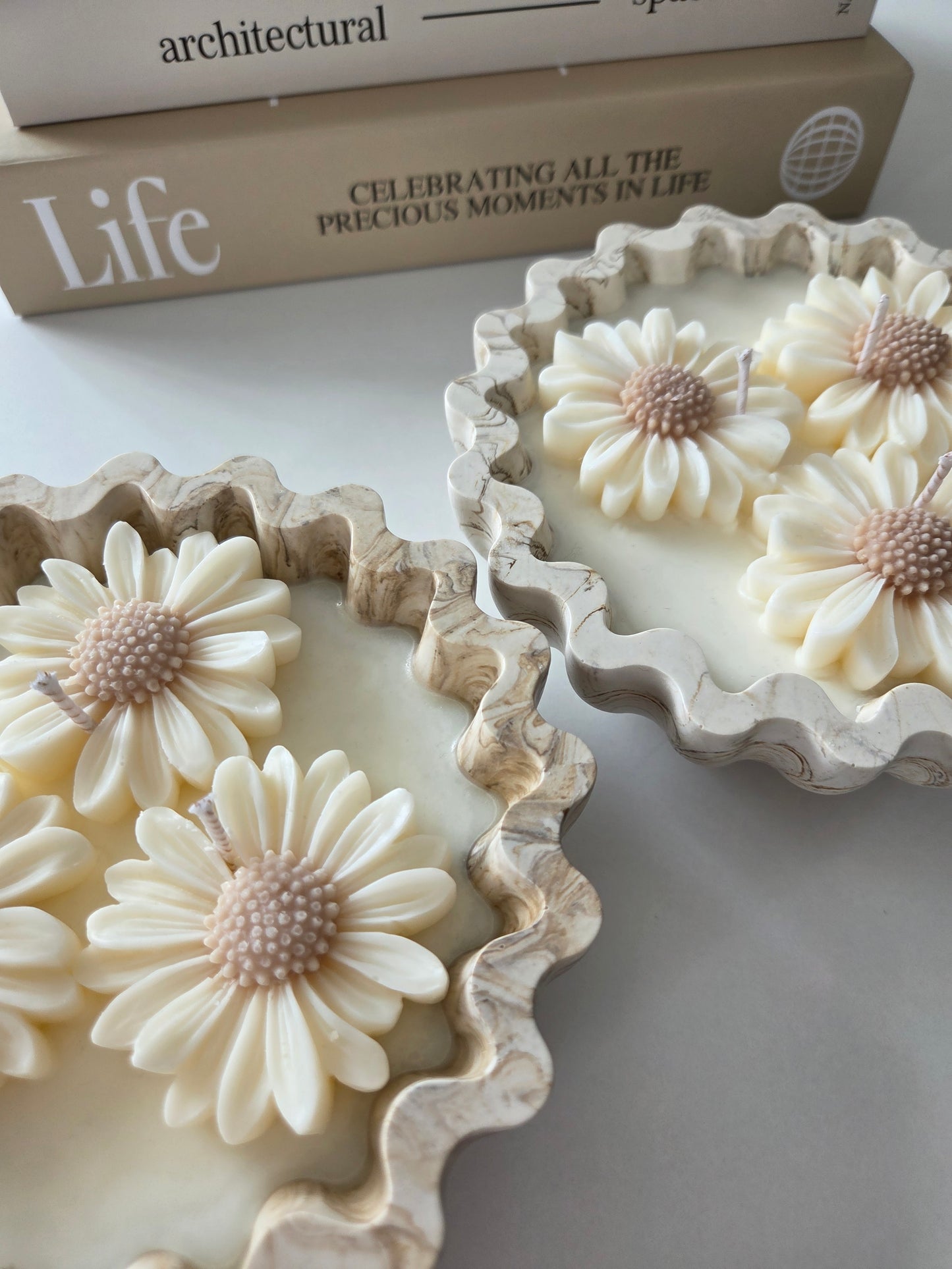 Daisy trio candle bowl