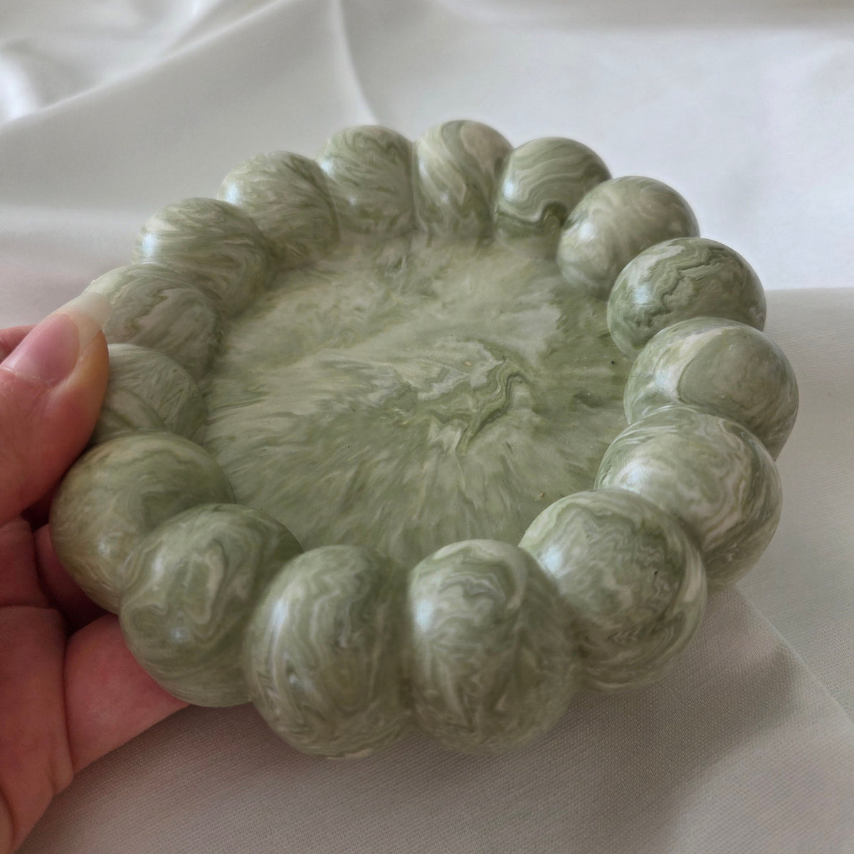Green Marble Bubble Trinket Tray
