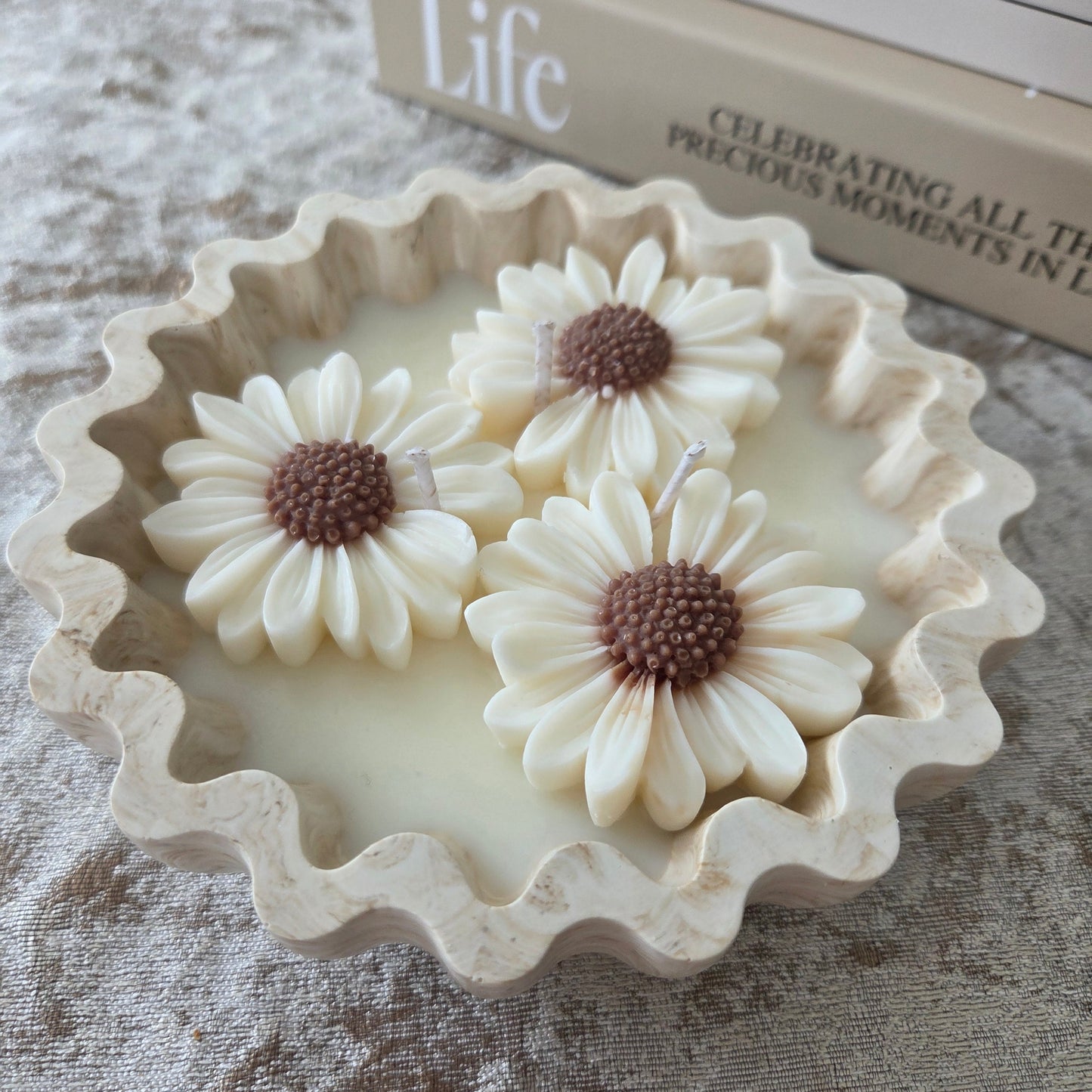 Daisy Trio Candle Bowl
