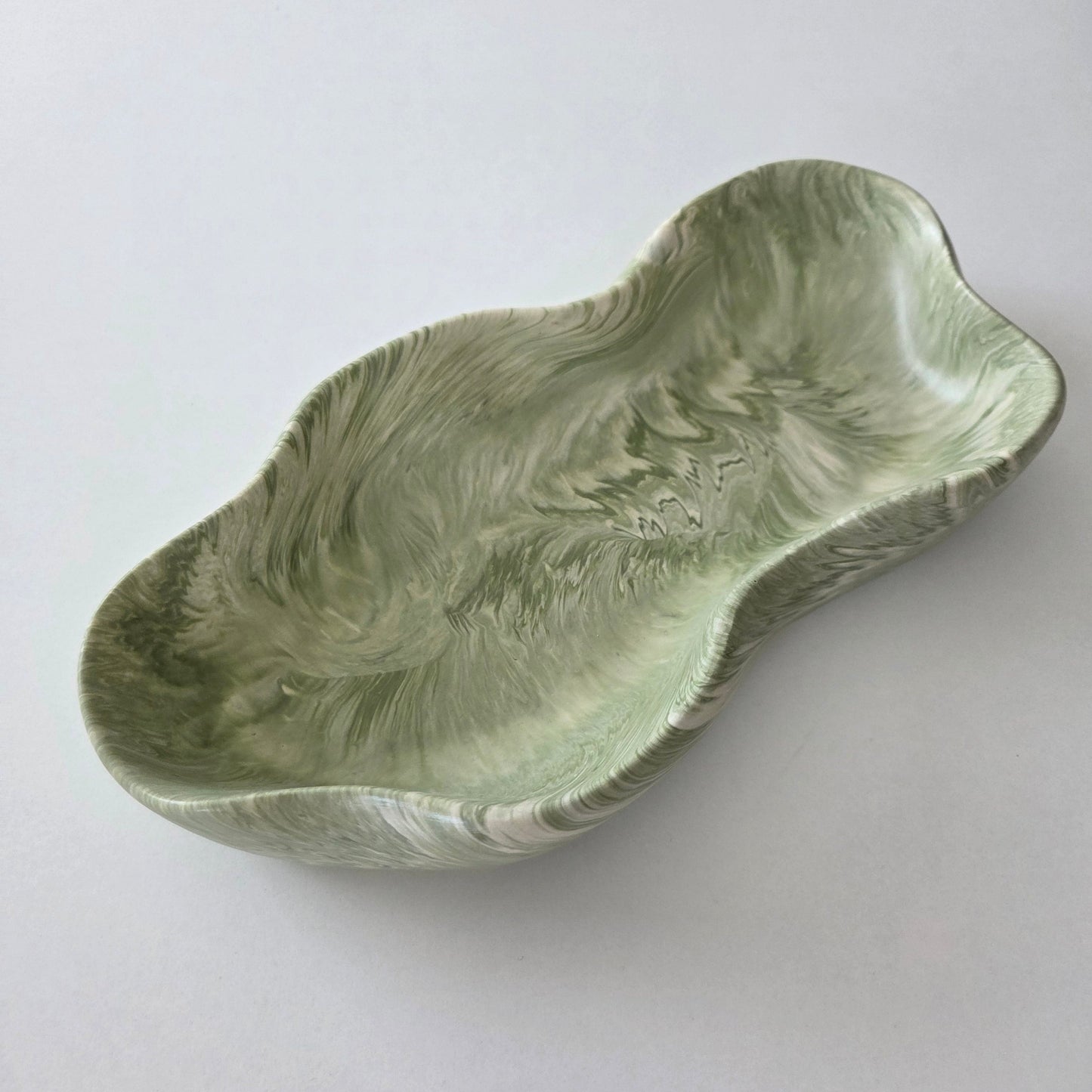 Irregular Green Organic Wave Bowl