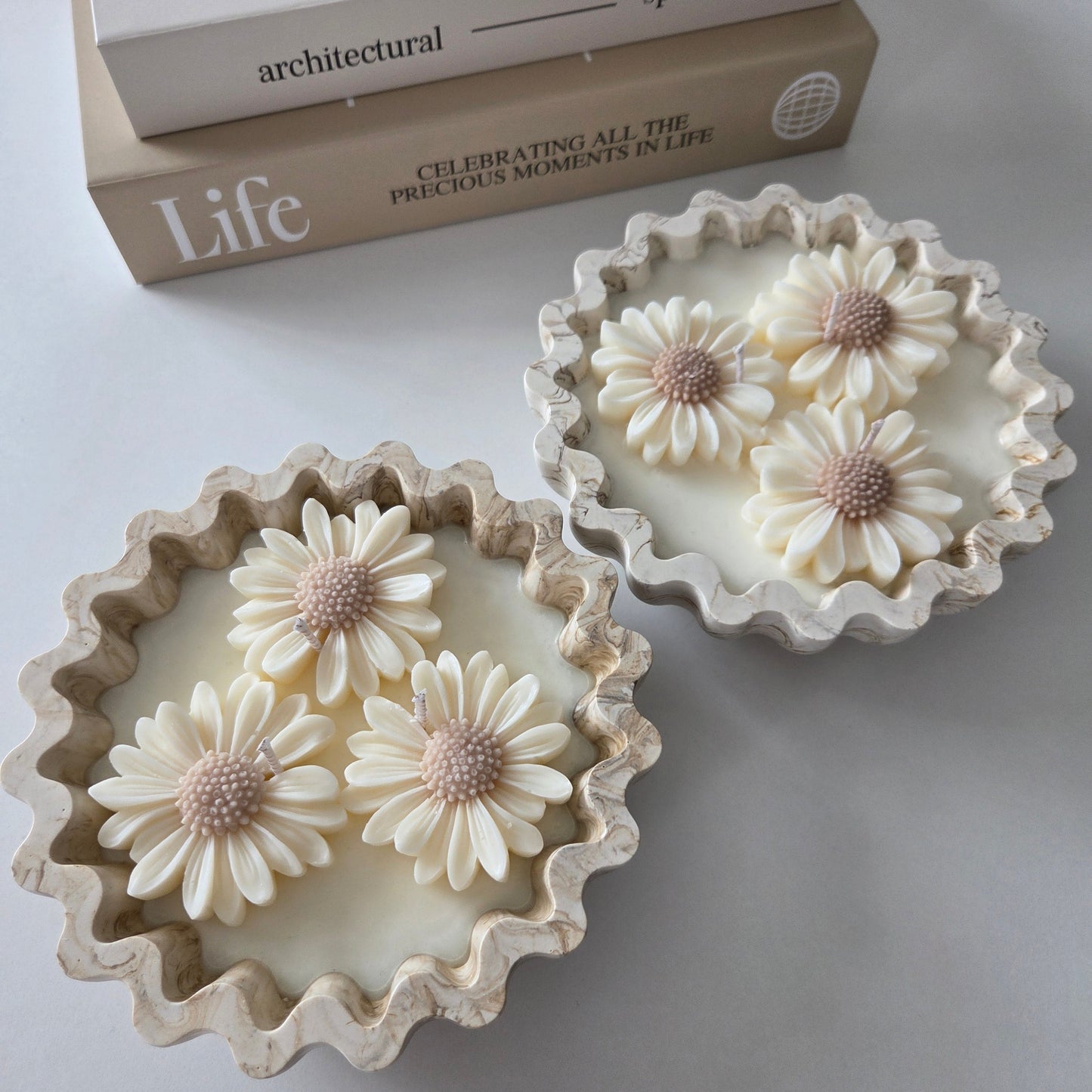 Daisy trio candle bowl
