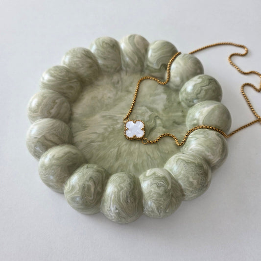 Green Marble Bubble Trinket Tray